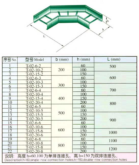 XQJ-T-02水平弯通,梯级式桥架