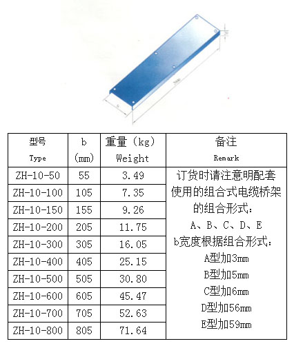 XQJ-ZH-10型盖板,组合式桥架
