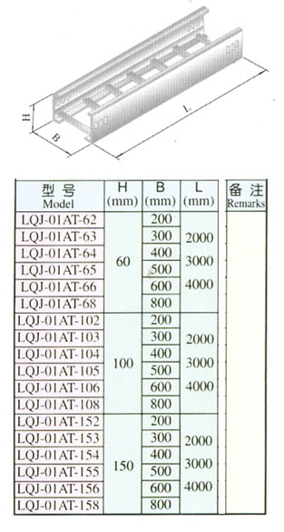 XQJ-LQJ-01AT型铝合金托盘桥架